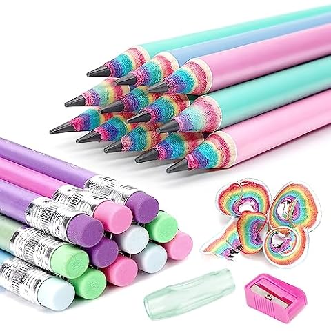 Hanffero Rainbow Pencils - Eco-Friendly Writing Tool Cover