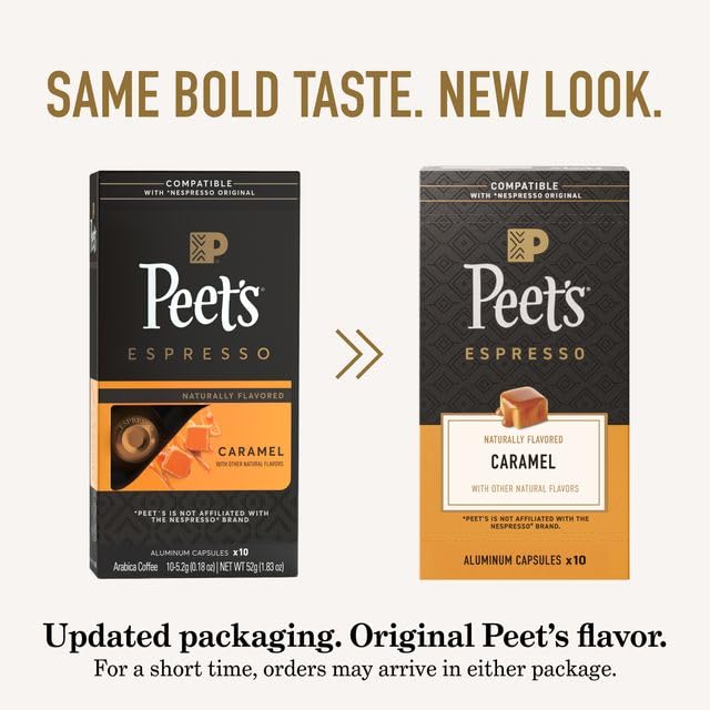 Peet's Coffee Espresso Capsules, Medium Roast, Caramel, 50 Count - image 4