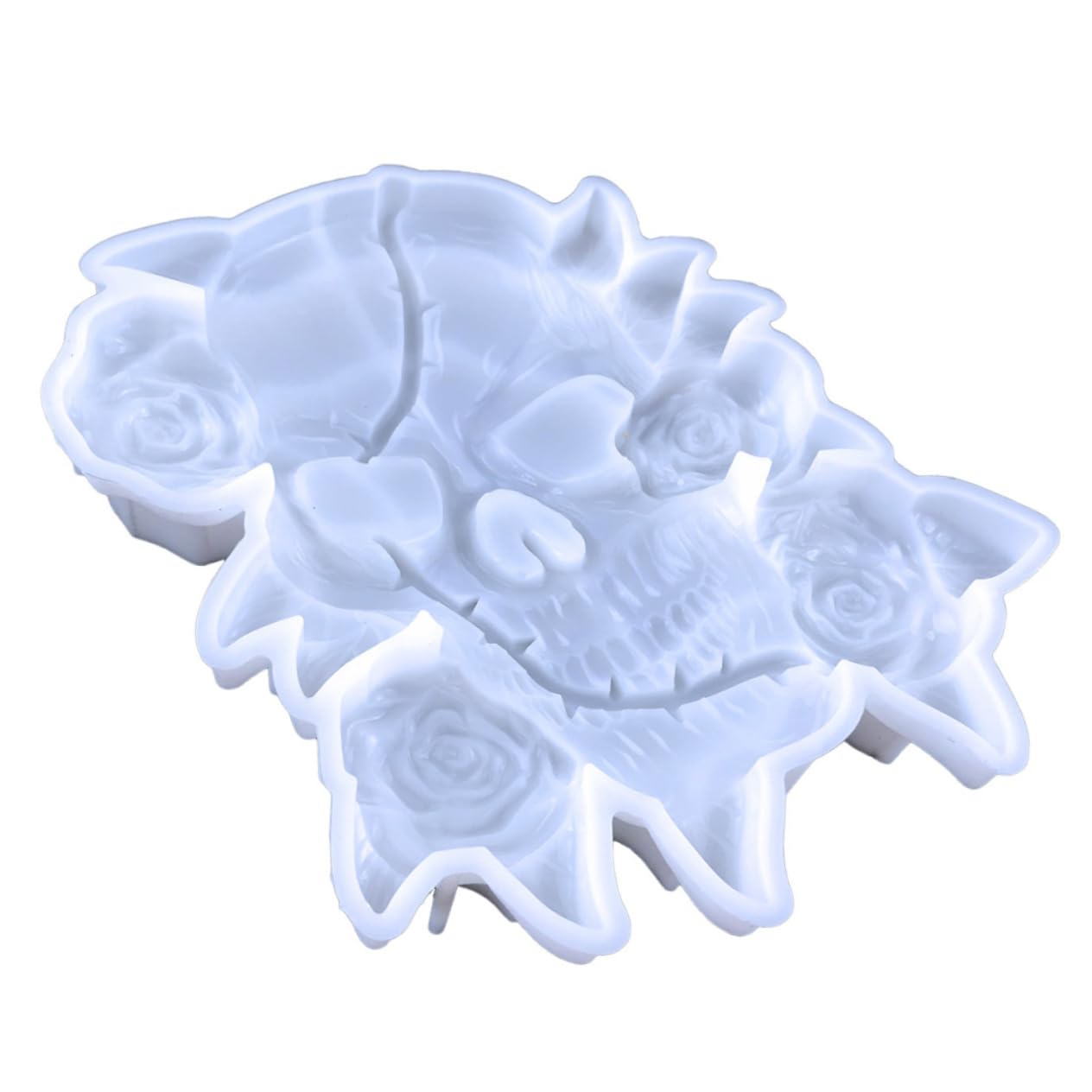 TEHAUX 5pezzi Stampo Silicone Skull Per Decorazioni Halloween Silicone Flessibile e Riutilizzabile Creazione Facile Di Ornamenti e Ghiaccio