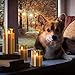 Led Flameless Candles for Home Decor, Battery Operated Flickering Moving Wick Effect Candle Set with Remote Control Cycling Timer for Party Wedding,Christmas Decoration, 4 inch, 5 inch, 6 inch, 3 Pack
