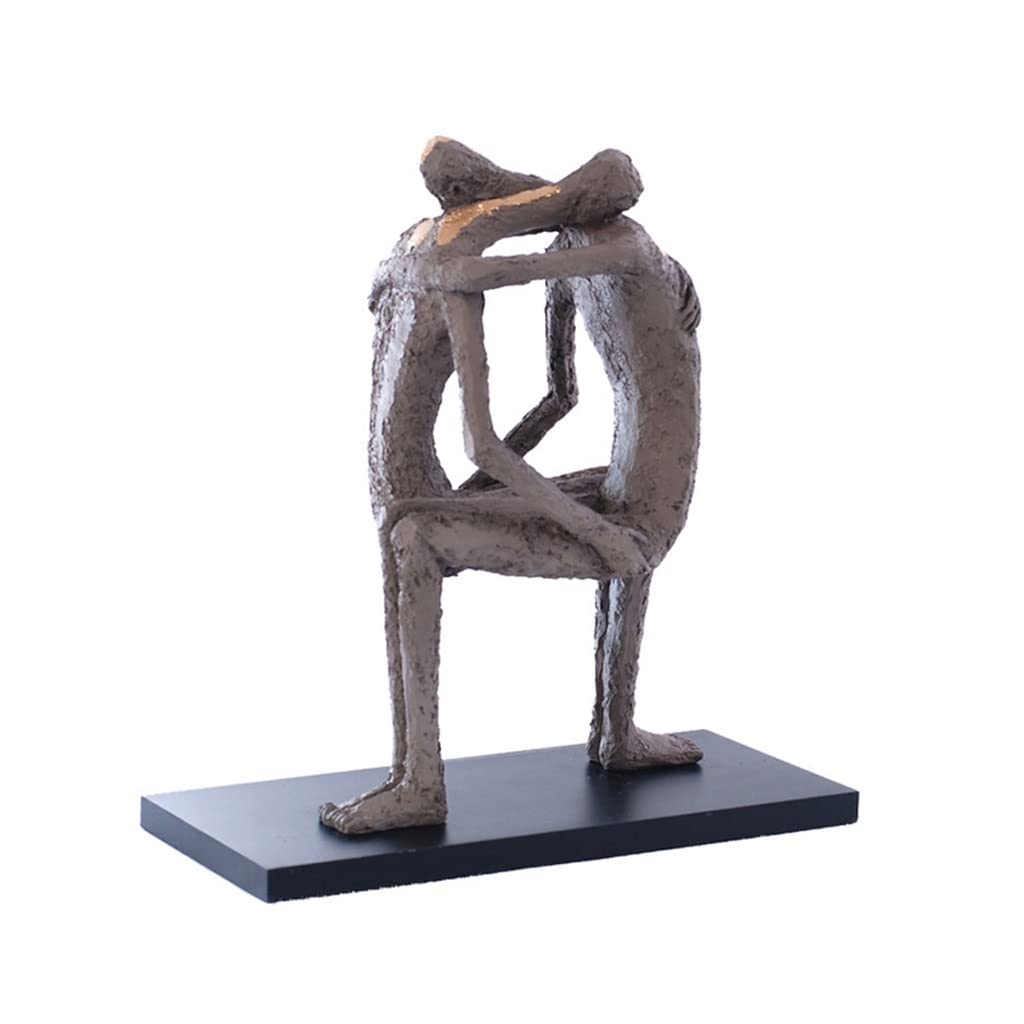 GHKryD statue, Resin Kissing Hugging Lovers Couple Collectible Figurines Living Room Table, for Her(Style1)