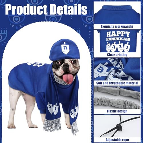 Disfraz Hanukkah para Perro Mediano Paterr 3 piezas miniatura 2