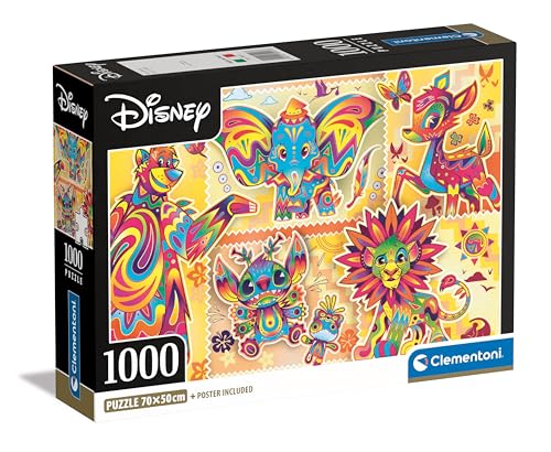 Puzzle 1000 pièces + poster : Les Classiques Disney Clementoni Puzzles - vue 2