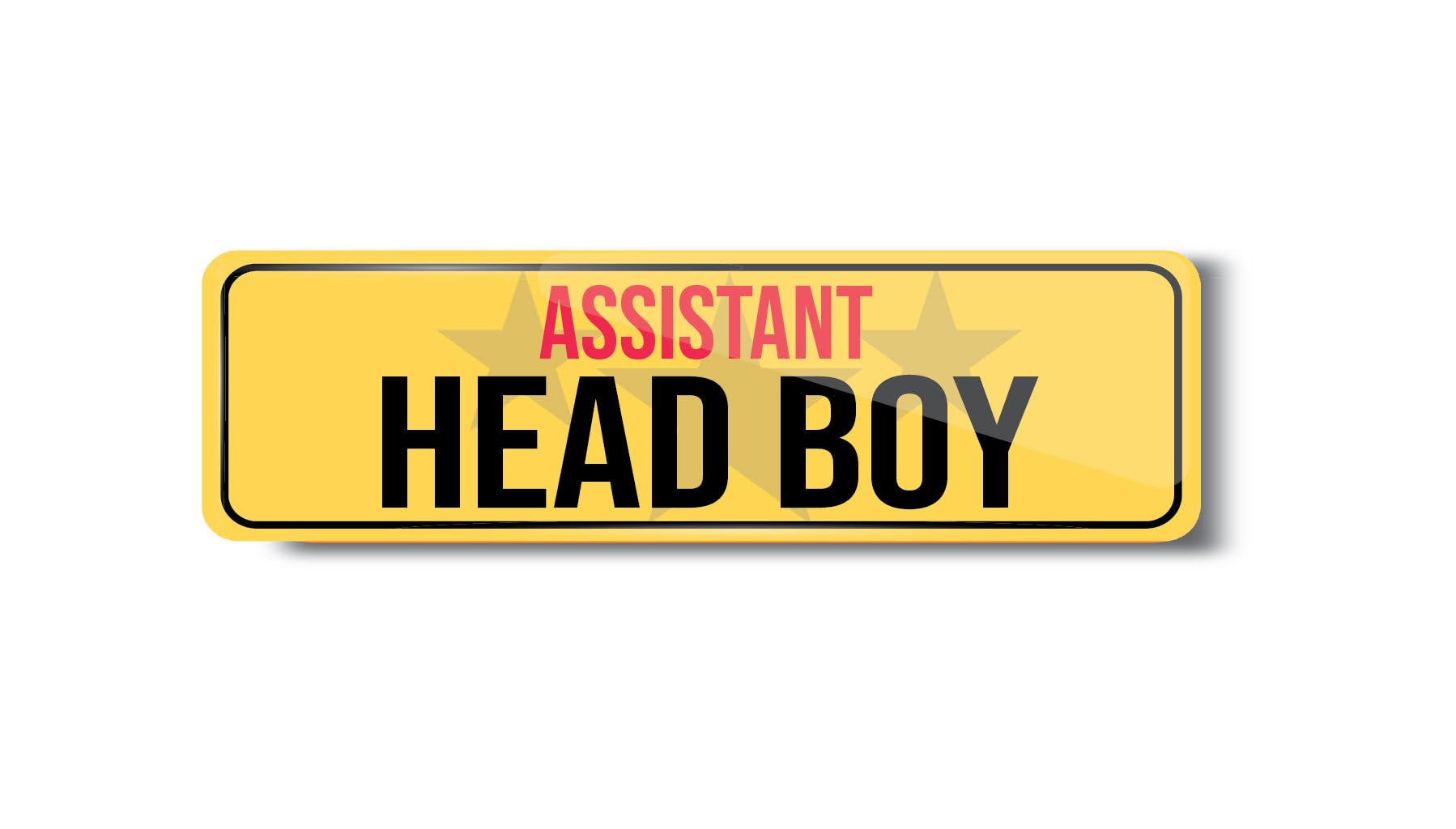 Assistant Head Boy I School I College I Rectangular Pin Badge (Multicolor, Plastic, 6.8X2.4 Cm)-image-39