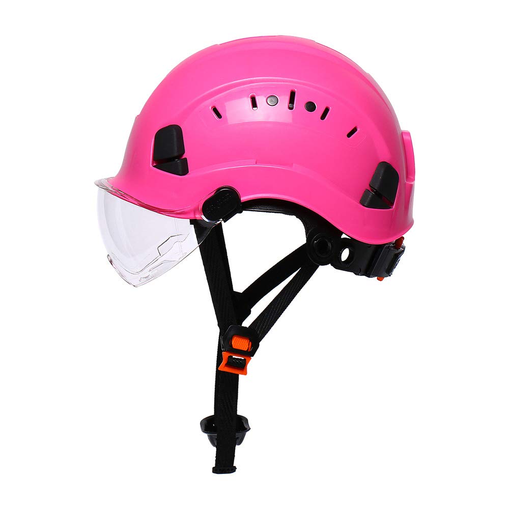 SMASYS Safety Hard Hat ABS Helmet Adjustable with Visor 6-Point Suspension Perfect for Construction and Climbing