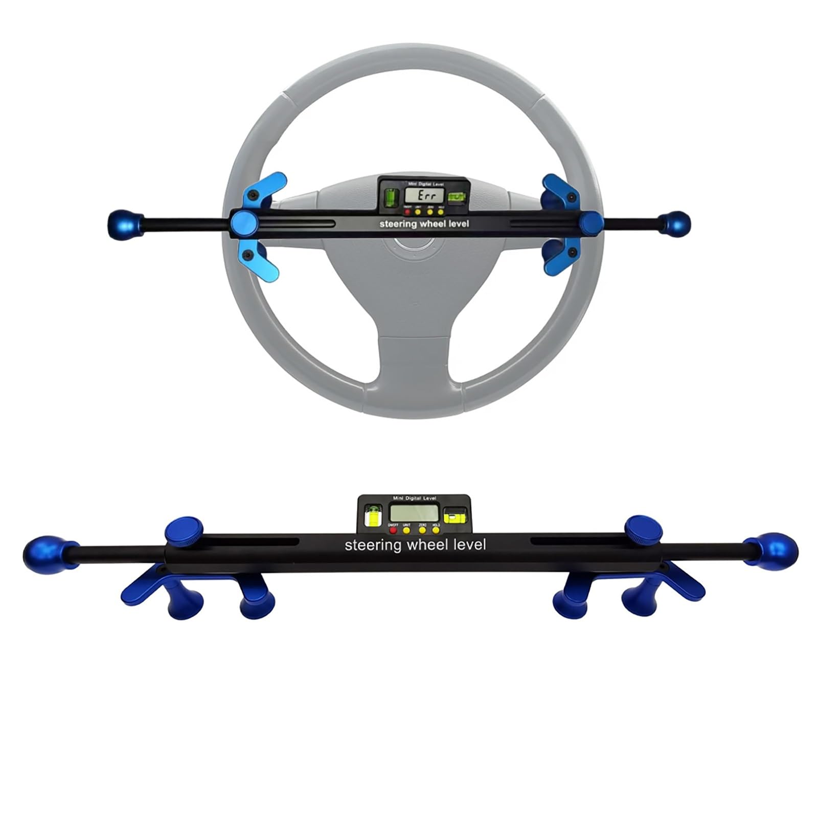 Eoweiot Digital Steering Wheel Level Tool - Car Steering Wheel Alignment Aid, Adjustable ±90°, Electronic Level Meter