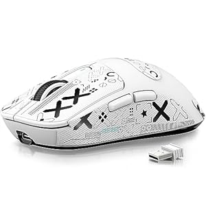 ATTACK SHARK X3 49g Superlight Maus mit Klebeband, PixArt PAW3395 Gaming-Sensor, BT/2,4G Kabellose/Kabelgebundene Gaming-Maus, 6 DPI 26000, 200 Stunden Akku, Büromäuse für Win11/Xbox/PS/Mac (Weiß)
