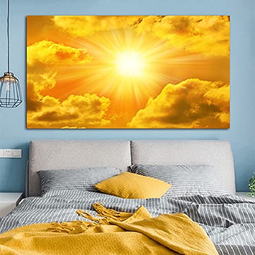 Broderie diamant grand format anti stress toile soleil 5D pour combler un grand mur nu