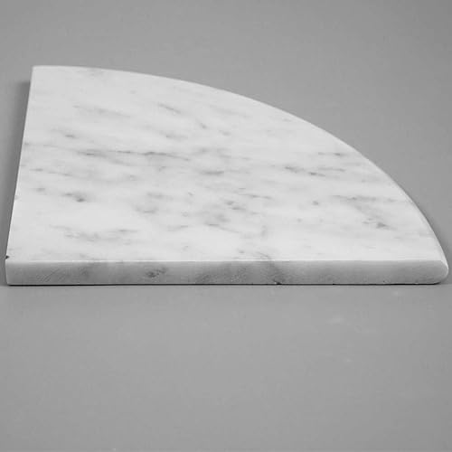 Miniatura 7 de Soulscrafts Italian Bianco - Estante esquinero de mármol blanco Carrara pulido de 9 x 9 x 58 pulgadas, borde redondo, paquete de 1