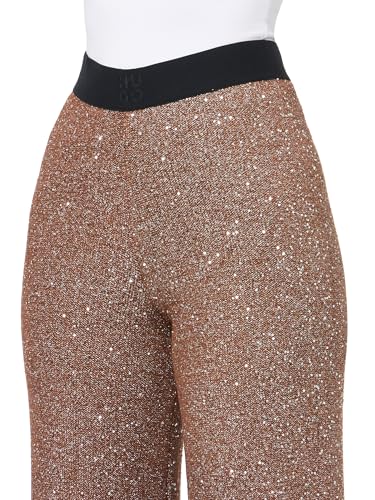 HUGO Womens Sequin Blend Wide Leg Pants3