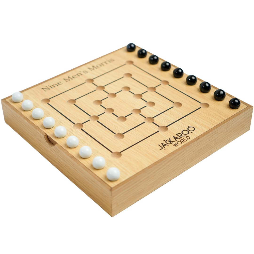 Amazon.com: Jackaroo World Nine Mens Morris Board Game, Marble