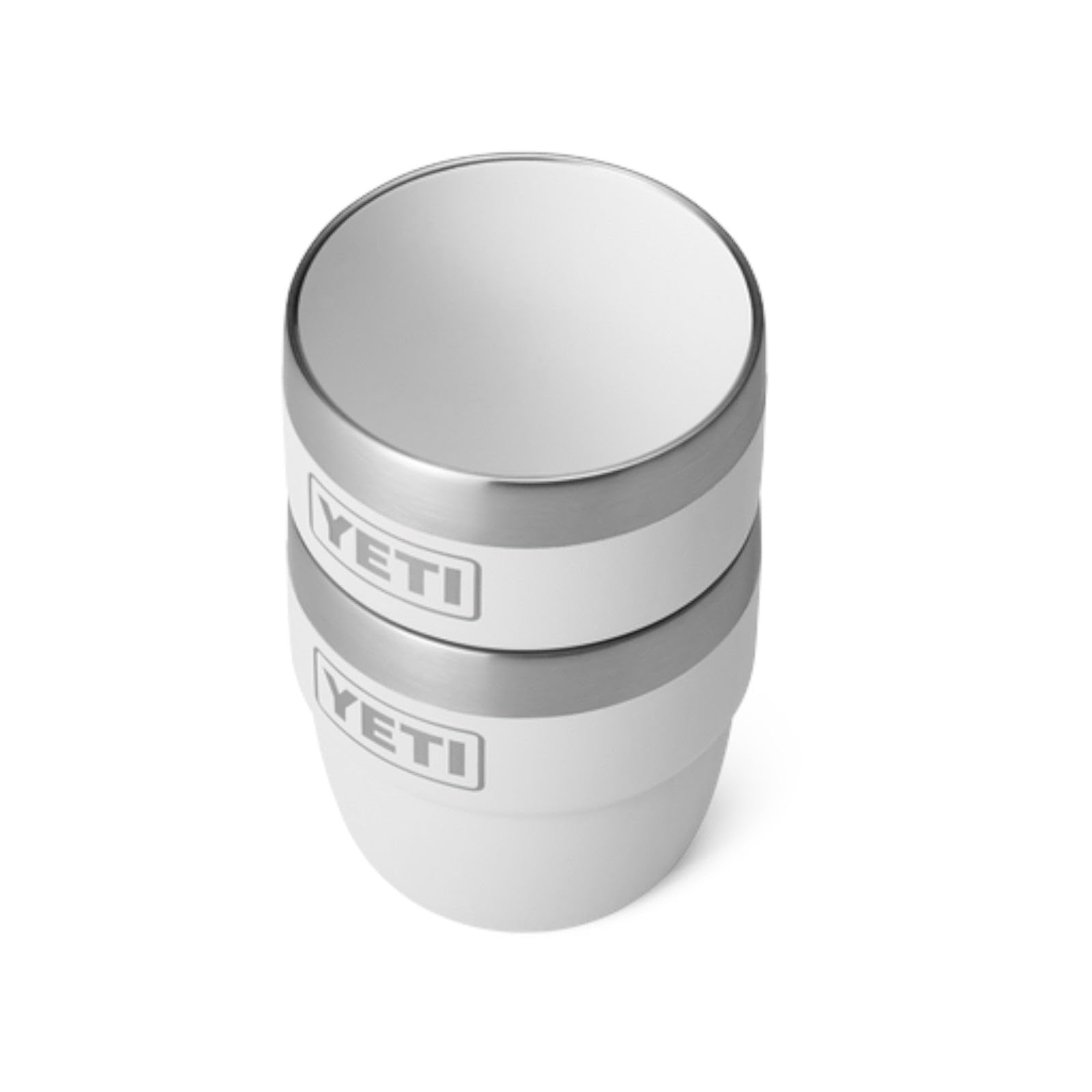 YETI Rambler Lot de 2 tasses empilables avec revêtement en céramique DuraSip, blanc, 118 ml