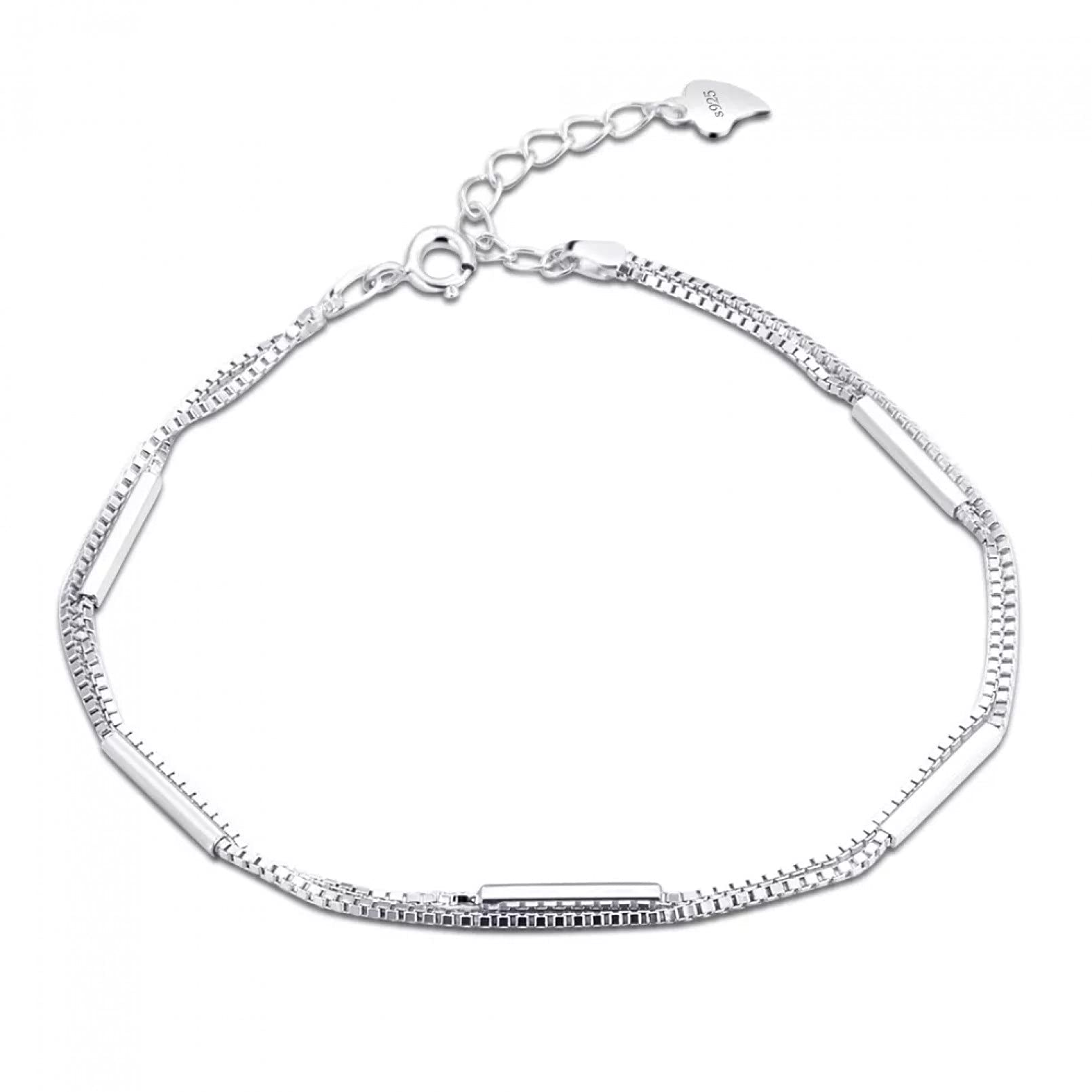Damenarmband Einfach und Modisch 925 Sterling Silber Armband Schmuck Geschenk