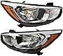 AutoModed Front Aftermarket Headlamp Headlight Set Assembly w/o Projector Beam Replaces 921011R710 921021R710 Compatible with 2015 2016 2017 Accent | Driver Passenger 2pcs | by AutoModed