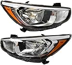 AutoModed Front Aftermarket Headlamp Headlight Set Assembly w/o Projector Beam Replaces 921011R710 921021R710 Compatible with 2015 2016 2017 Accent | Driver Passenger 2pcs | by AutoModed