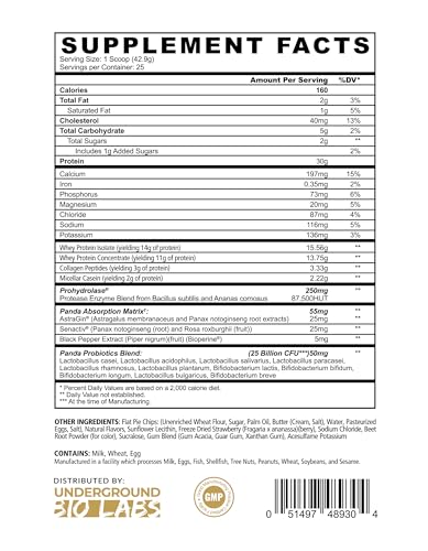 Image of Underground Bio Labs Whey Protein, 2.5 lb, Strawberry Ice Cream Crumble