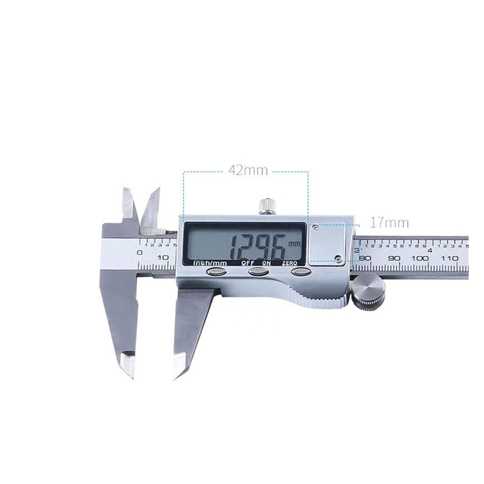 Suwmiarka cyfrowa metalowa suwmiarka cyfrowa ze stali nierdzewnej elektroniczny mikrometr linijka narzędzie do pomiaru głębokości 15 Gauge (suwmiarka domowa)