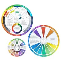 Mcbazel 3 Stück Color Wheel,Maler Zubehör Farbrad Set, Farbmischrad Farbkreis Drehscheibe für Kreatives Malen und Airbrush-Design mit 360° Drehbarkeit für Malen, Design und Makeup