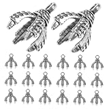 WEKAMOS 50 Piezas Colgantes Garra Dragón Aleación Base Incrustación para Fabricación Joyería DIY Pulseras Pendientes Llaveros