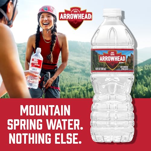 Image of Arrowhead Mountain Spring Water Bottles, 6 Pack - Still Bottled Water with Naturally Occurring Minerals for Taste - 16.9 Fl Oz