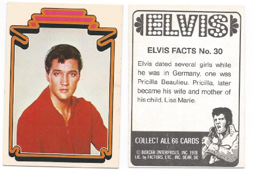 Elvis Presley Vintage 1978 Collectible Trading Card 30