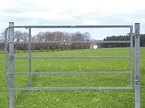 ZHOUMIN Weidetor 5-Rohr – Verzinkter Stahl, (115–300)x90 Cm, Mit Selbstschließendem Verschluss Für Paddock & Weide