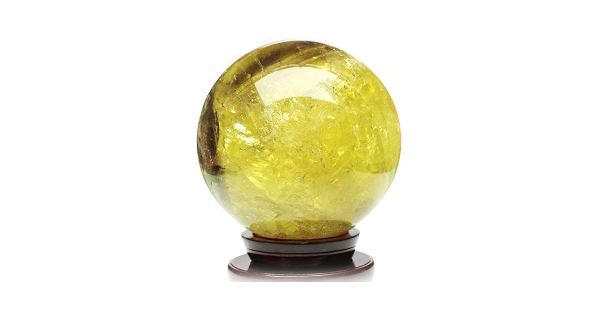 Amazon.co.jp: シトリン 丸玉 黄水晶 Citrine 虹入りシトリン