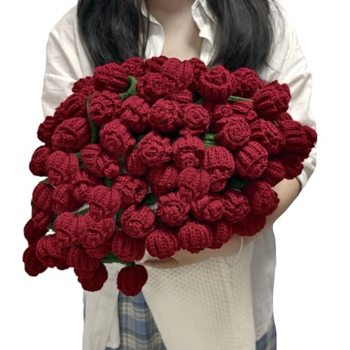 SoffMoiis Crochet Flowers Bouquet Blanket, Handmade Rose Blanket, 59...