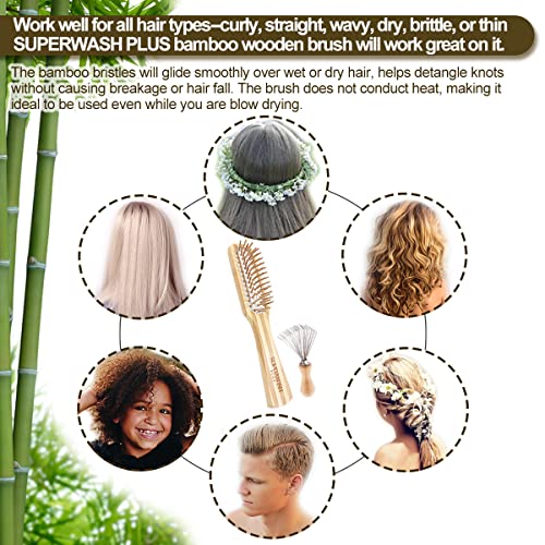 Bamboo-Wood-Hair-Brush-with-Cleaning-Rake-for-Women-Men-and-Kids-Natural-Bamboo-Bristles-Small-Paddle-Flat-Hairbrush-Fit-All-Types-Hair