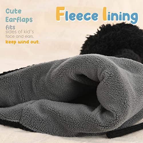 Toddler Winter Hat Baby Beanie with Earflap Fleece Lined Warm Soft Winter Hats for Girls Boys3