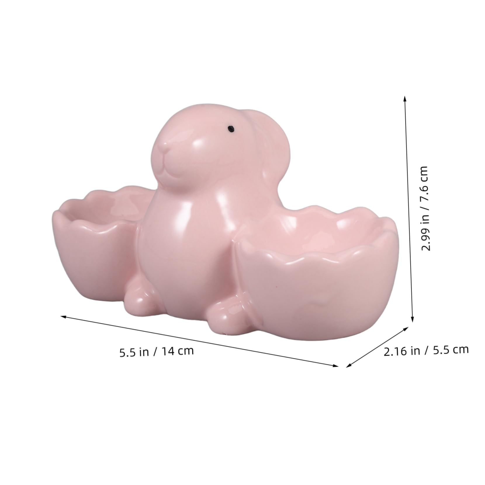 Hemobllo Bunny Egg Cup Holder Porcelain Egg Display Tray Decorative Ceramic Holder for Easter