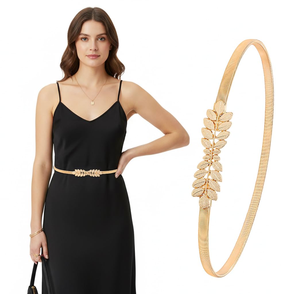 Women Skinny Metal Cinch Belt Waistband