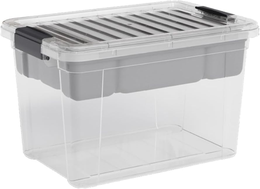 Superio Storage Container Organizing Bin with Removable Tray Deep Plastic Tools, Sewing, Crafts Box, 8.75 Qt.