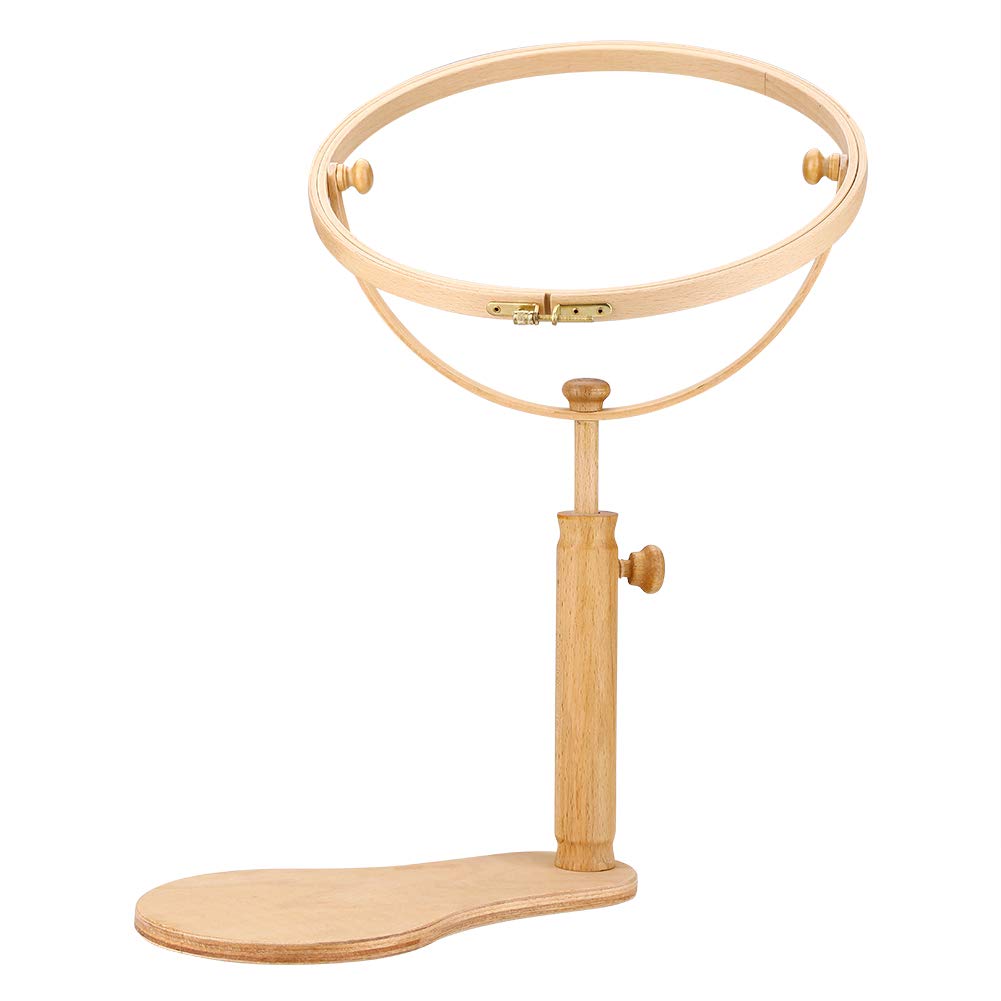 Generisch Drehbarer Stickständer für Kreuzstichrahmen, Stickrahmen aus Holz, um 360 ° drehbar und verstellbar für Kreuzstich- und Stickprojekte (28 mm)