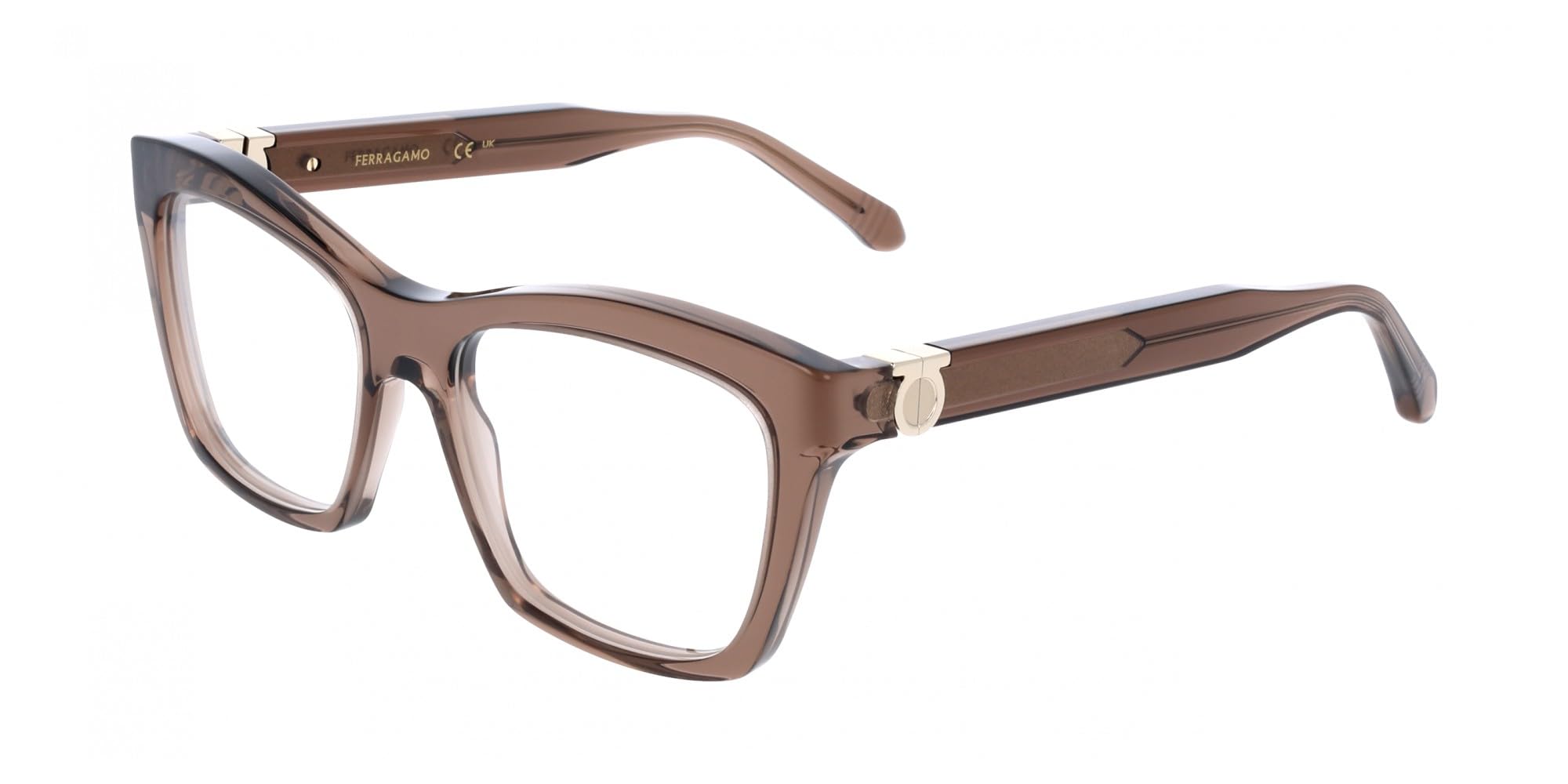 GAFAS FERRAGAMO SF3022 - C: PRZEJRZYSTOŚĆ BROWN Rozmiar oczu: 53 Most: 17 Zdrowie i higiena osobista