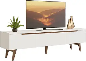 Rack para TV até 75 Polegadas Madesa Reims 2 Portas 1 Gaveta - Branco