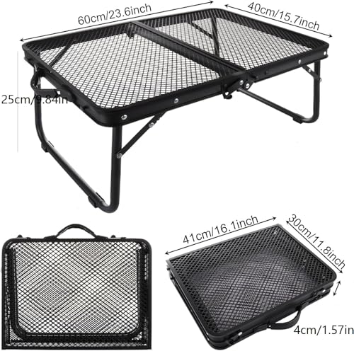 Folding Camping Table, Portable Foldable Table, Aluminum Picnic Tables Folding with Storage Bag, Foldable Table for Camping, Picnic, Hiking, Beach, Backpacking Outdoor Indoor 60x40x25CM - Image 4
