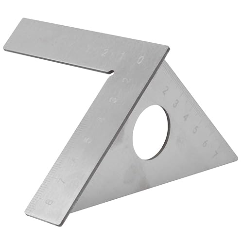 Regla de medición multiángulo 3D, transportador cuadrado de carpintería de acero inoxidable de 4590 grados, regla de línea de dibujo, regla de