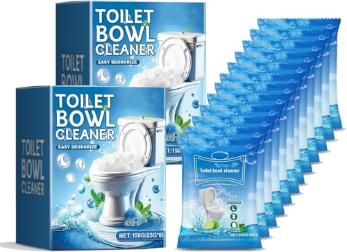 Renhe ingenuity Splash Toilet Cleaner, New Foaming Bowl Toilet Cleaner, Bathroom Sink and Drain Powder(2 Box12 Bags)