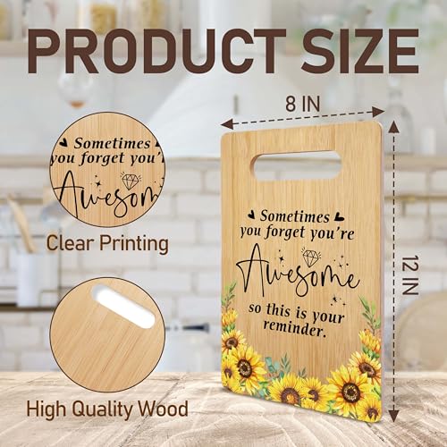 Tabla de Cortar de Bambú con Diseño de Girasol, Regalo Inspirador para Mujeres, Ideal para Cumpleaños y Navidad, Decoración para Cocina y Hogar miniatura 2