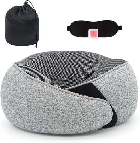 Neck Pillow Travel Head Rest, Memory Foam Comfortable & Breathabl...