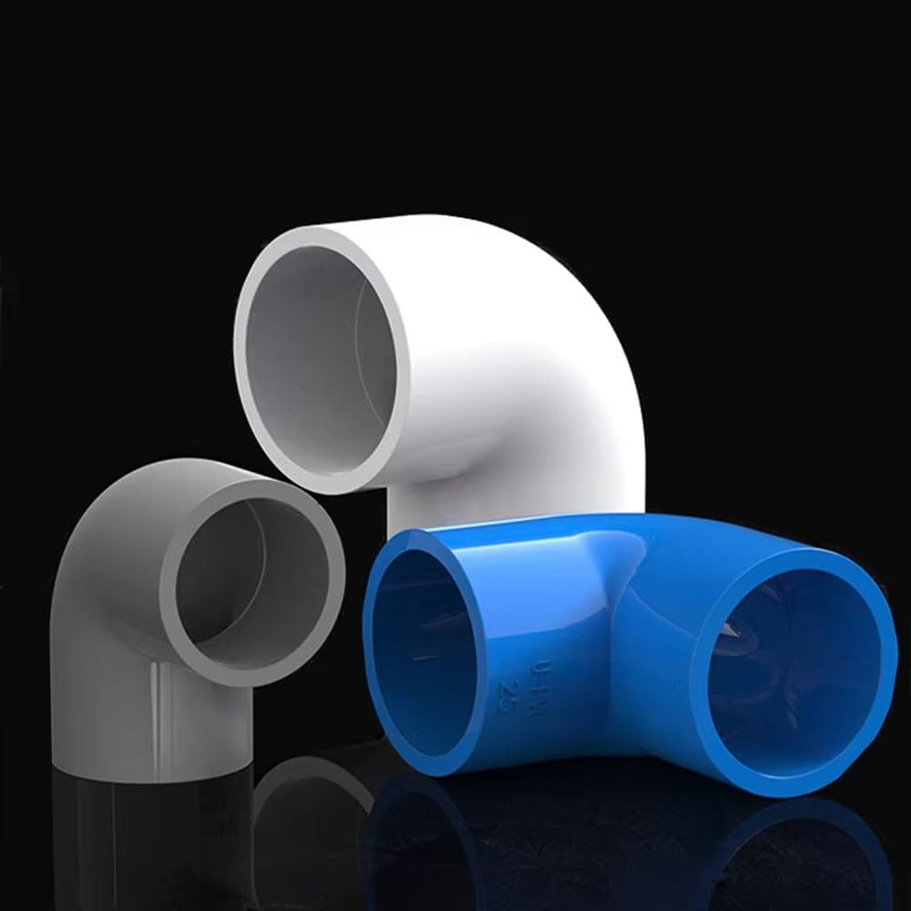1-10PCS Accesorios De Tubería De Agua De Codo De PVC, Accesorios De Tanque De Peces De Junta De Curvatura De Ángulo Recto De Agua De 90 ° 20-50 Mm Blanco(10pcs,I.D 50mm)