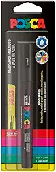 POSCA, UNI, Caneta Marcador PC-5M, Ponta Média, traço de 2,5mm a 6,8mm, Preta, Blister com 1 Unidade