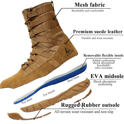 Lightweight Military Tactical Combat Boots Men Outdoor Hiking Desert Army Boots Breathable Male Jungle Shoes Man Side Zipper3
