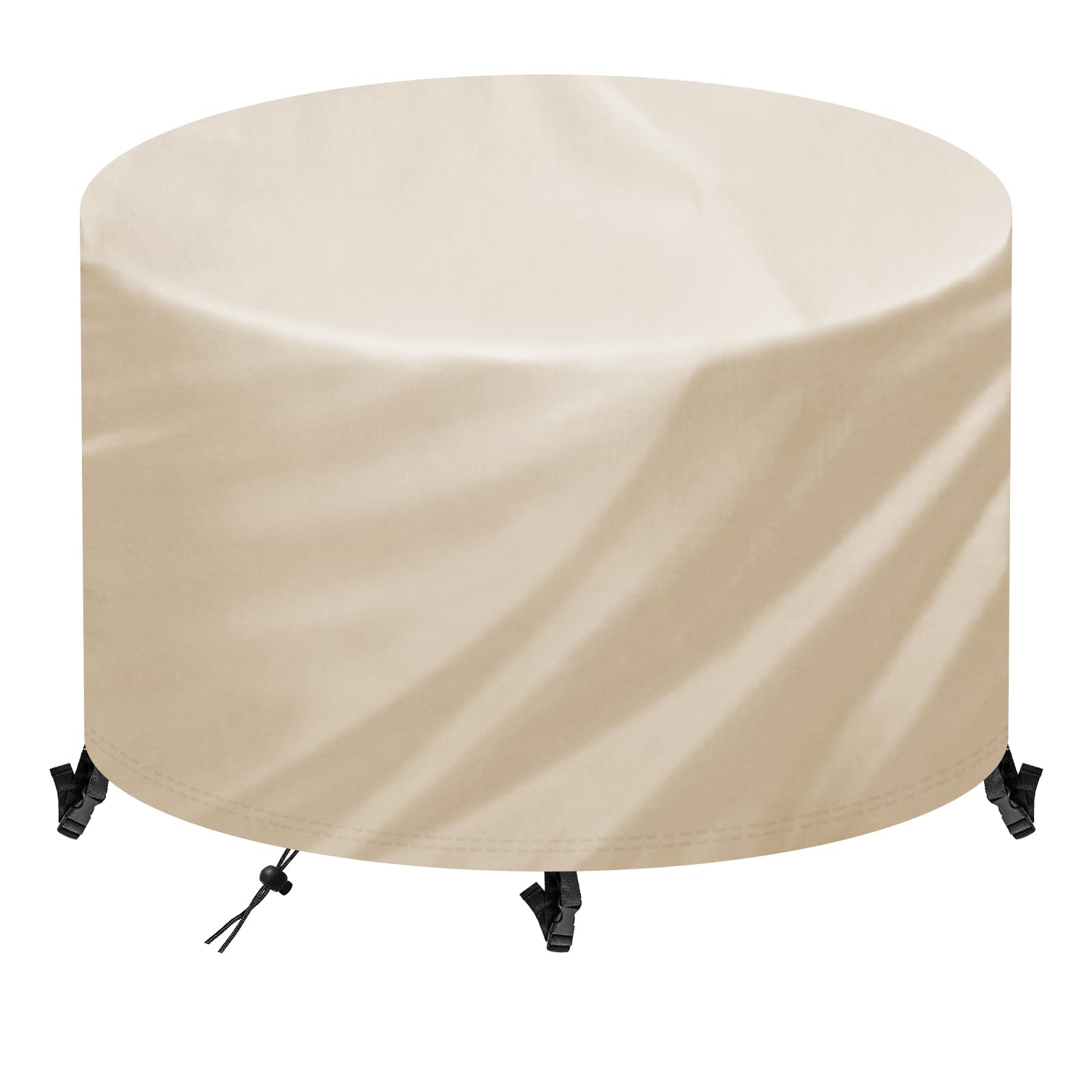 Kovshuiwe Tuinmeubelhoezen, 135 x 135 x 74 cm, waterdicht, robuust, van 420D Oxford-stof, winddicht, anti-uv, voor terrastafel, rotan meubels, buiten, grijs