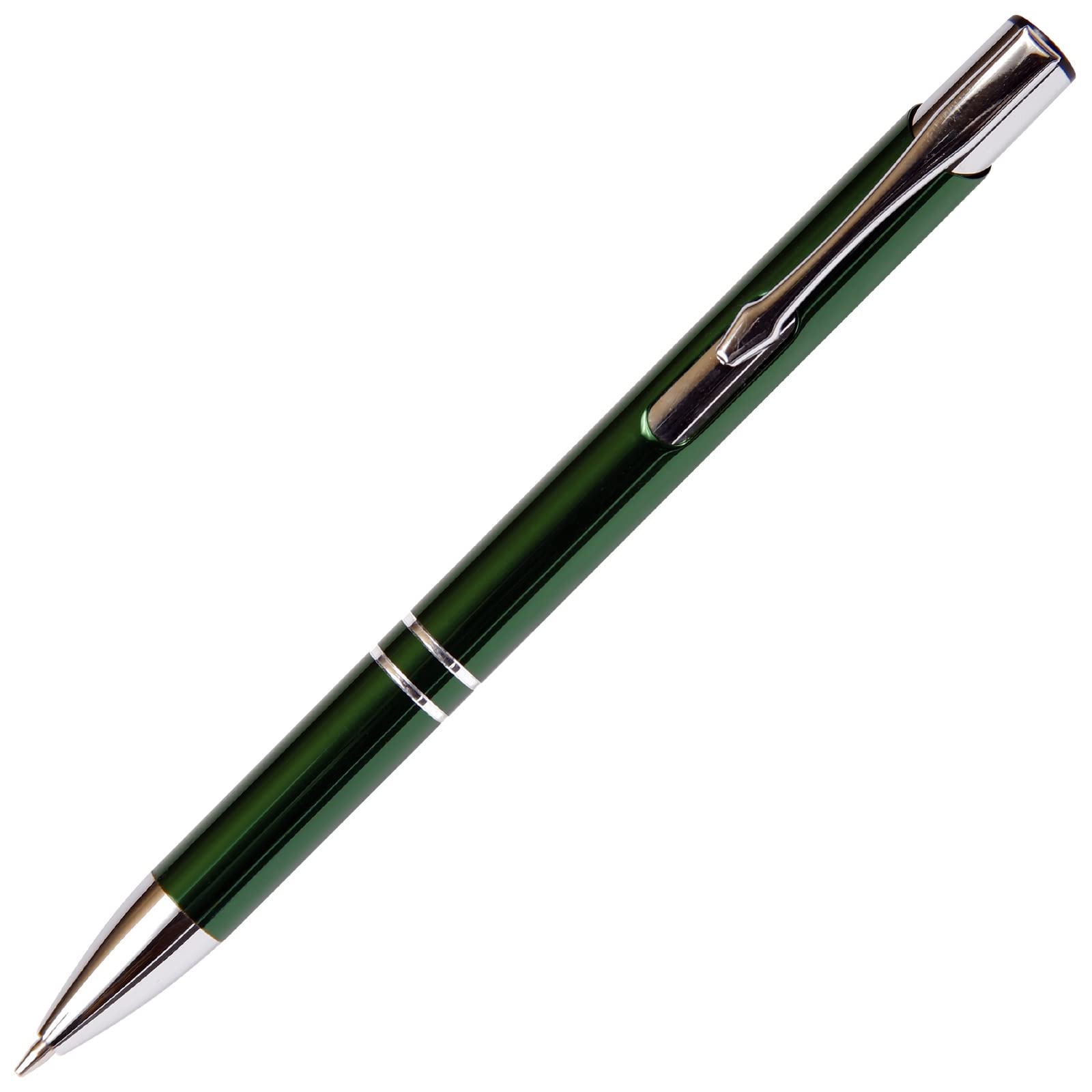 Green JJ Ballpoint Pen - Black Ink Refill, Medium Tip Point