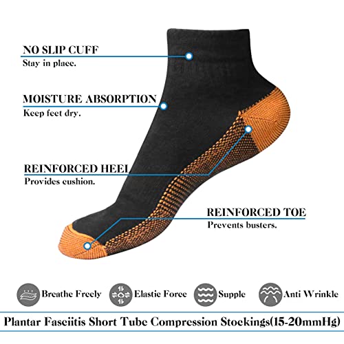 Image of Cooper Foot Compression Socks - Plantar Fasciitis Socks for Arch Ankle Support, Foot Pain Relief Circulation
