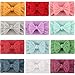 12 diademas de bebé de MEOWMEE con nudo de lazo turbante de nailon suave y elástico para recién nacidos, niñas, niños y niños, regalo como accesorio de fotografía