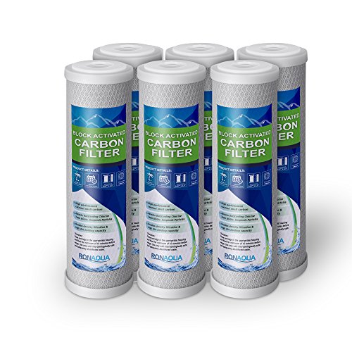 6 Block Activated Carbon 5 Micron Water Filters Set WELL-MATCHED with WFPFC8002, WFPFC9001, WHCF-WHWC, WHEF-WHWC, FXWTC, SCWH-5 #1