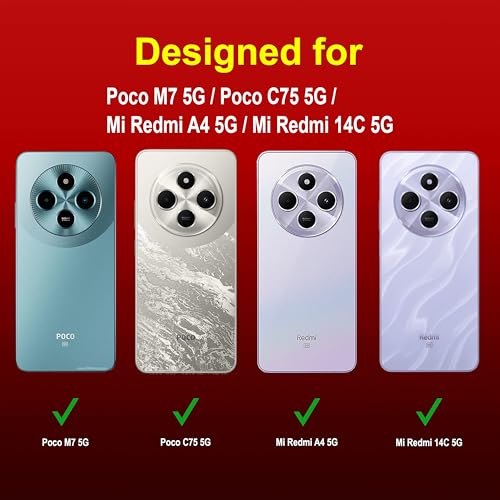 Image of Zapcase Back Case Cover for Poco M7 5G | Compatible for Poco M7 5G Back Cover | Liquid Silicon Magic Case with Camera Protection | Red